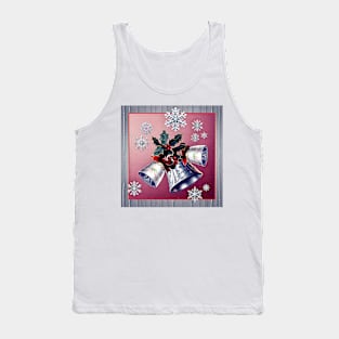 Silver Bells Holly and Snowflakes Tank Top